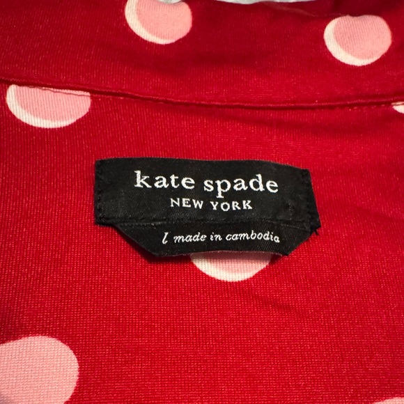 Kate Spade - NWT - Red/Pink Polka Dot Pajamas- Women’s Size Large - Picture 3 of 3
